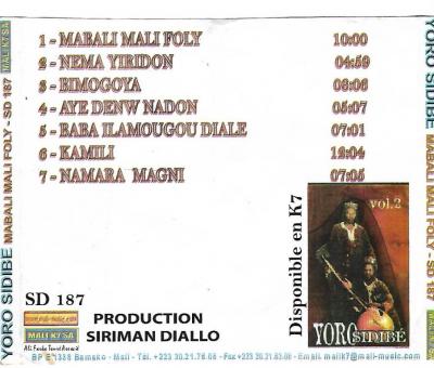 Yoro Sidibé Album: Mabaly mali foly Album 